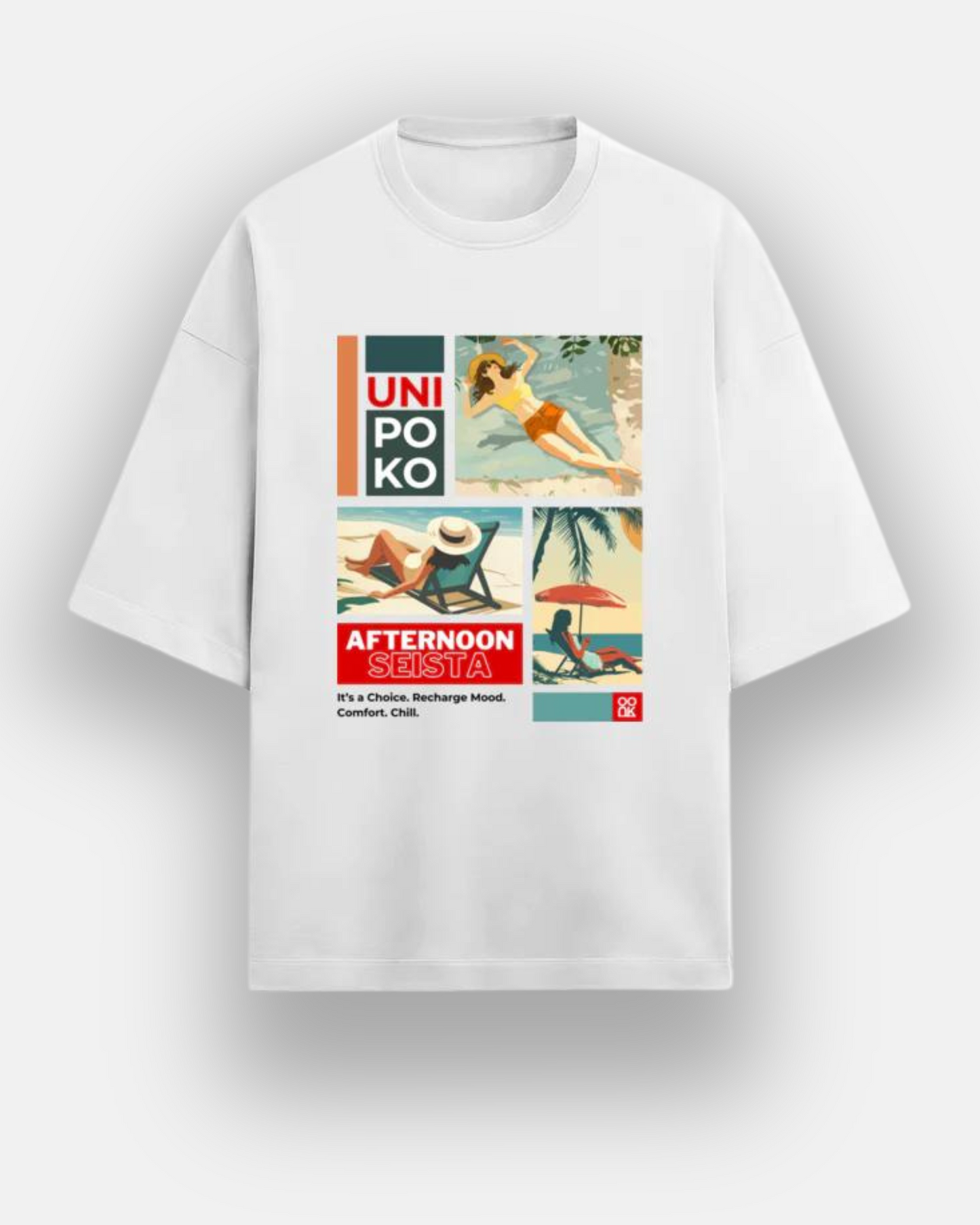Men's  T-Shirt | Drop Shoulder | White
